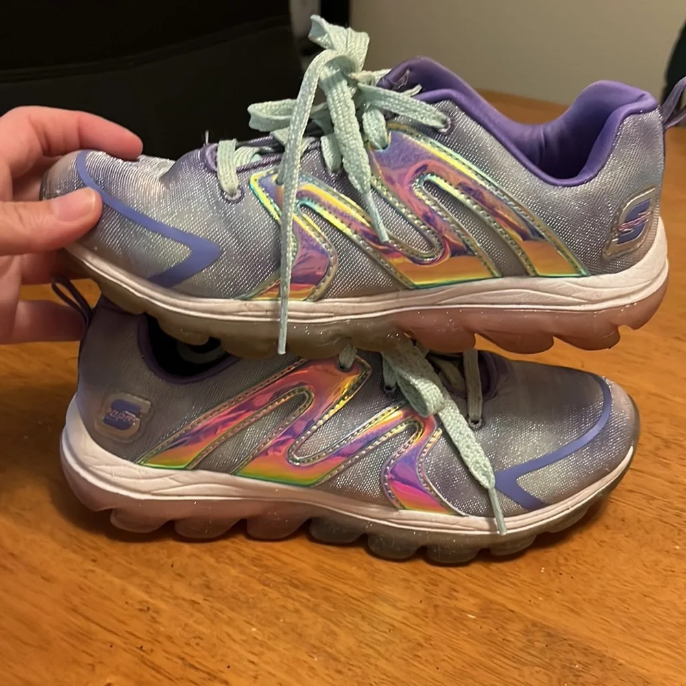 Girls Skechers Sport Sneakers size 5 Purple and Blue - Picture 8 of 15
